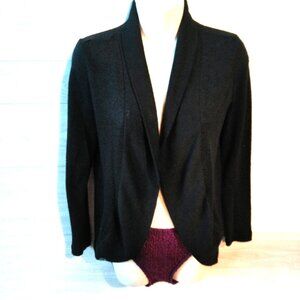Aeropostale Womens Size XS Cocoon Cardigan Sweater Black Long Sleeves Open Front